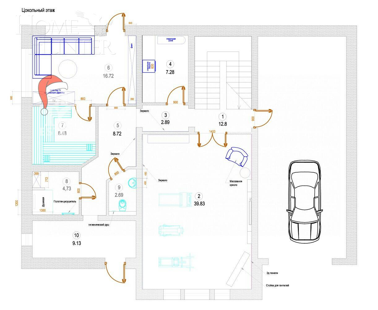 2-этажный коттедж 500 м² без отделки