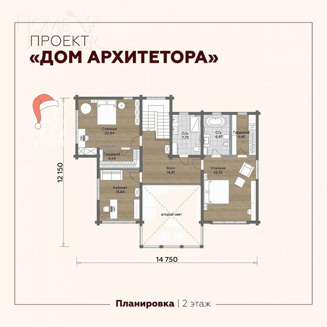 2-этажный коттедж 354 м² с отделкой