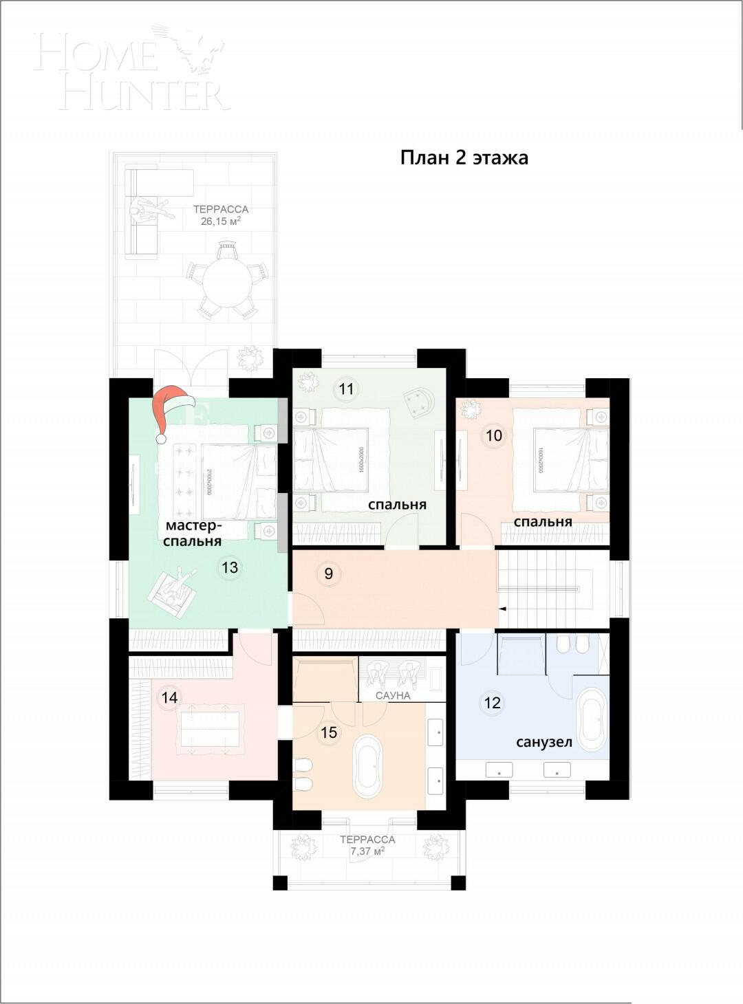 2-этажный коттедж 307 м² без отделки