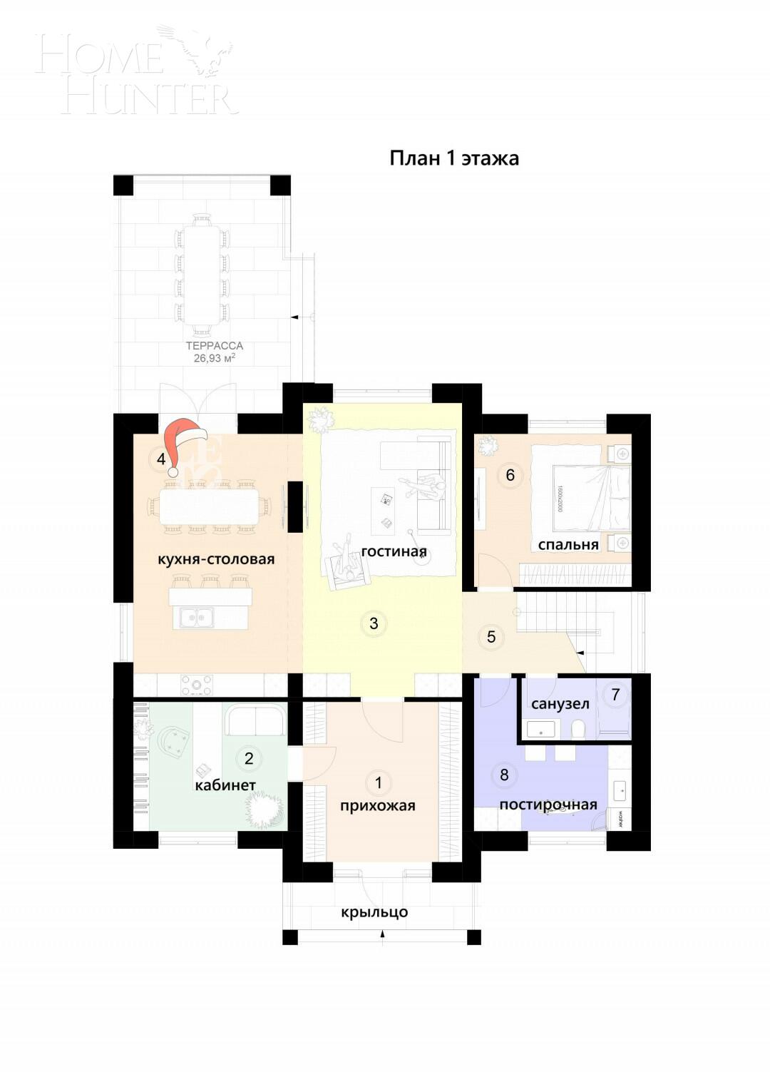 2-этажный коттедж 307 м² без отделки