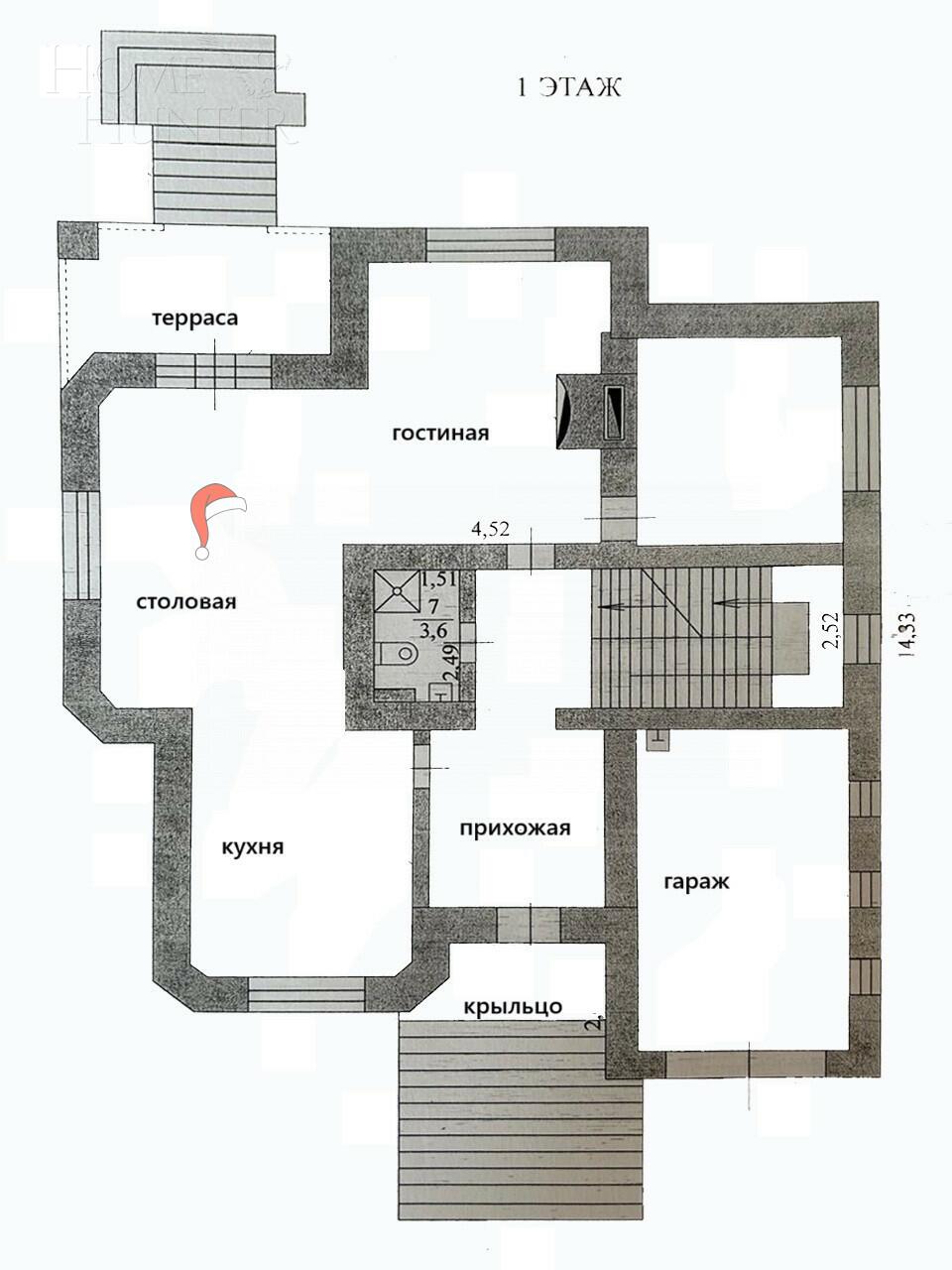 2-этажный коттедж 350 м² с отделкой