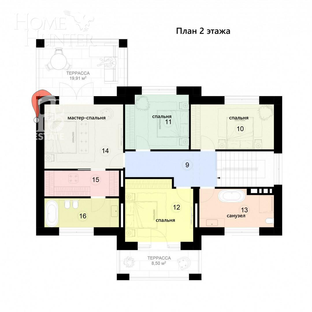 2-этажный коттедж 276.42 м² без отделки