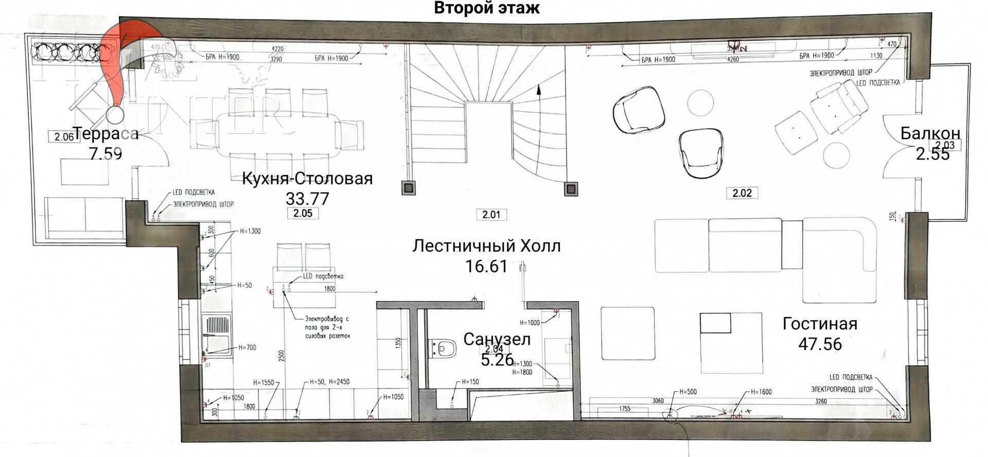 4-этажный таунхаус 395 м² без отделки