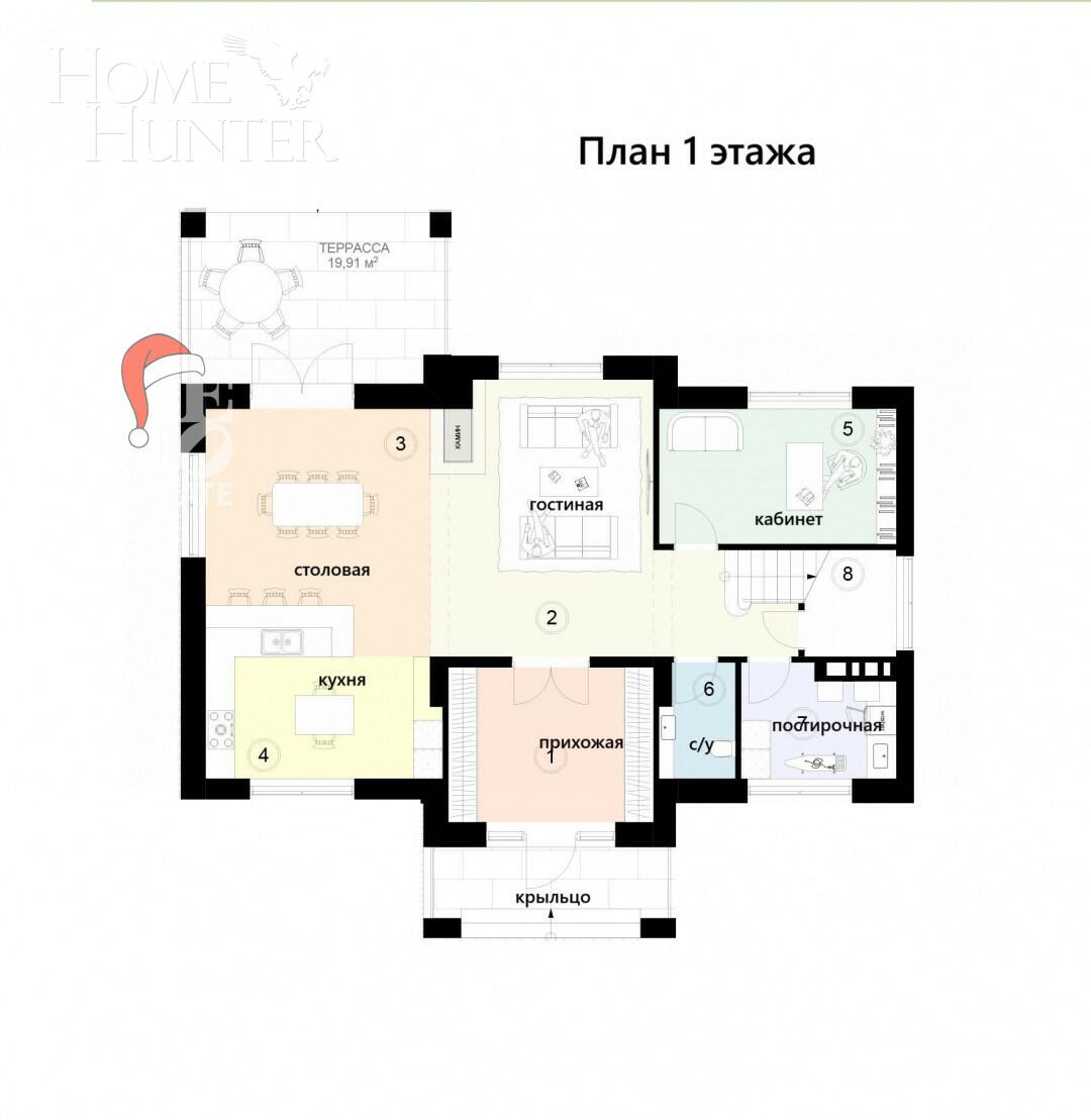 2-этажный коттедж 276.42 м² без отделки