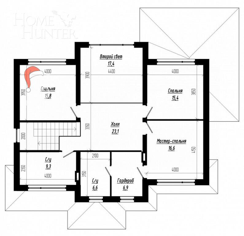 2-этажный коттедж 250 м² без отделки
