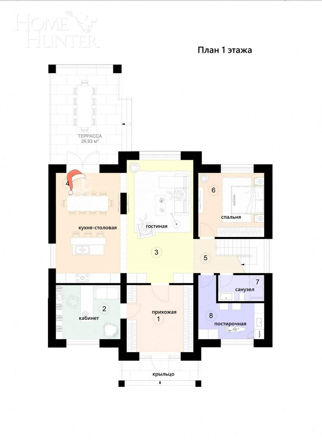 2-этажный коттедж 307 м² без отделки