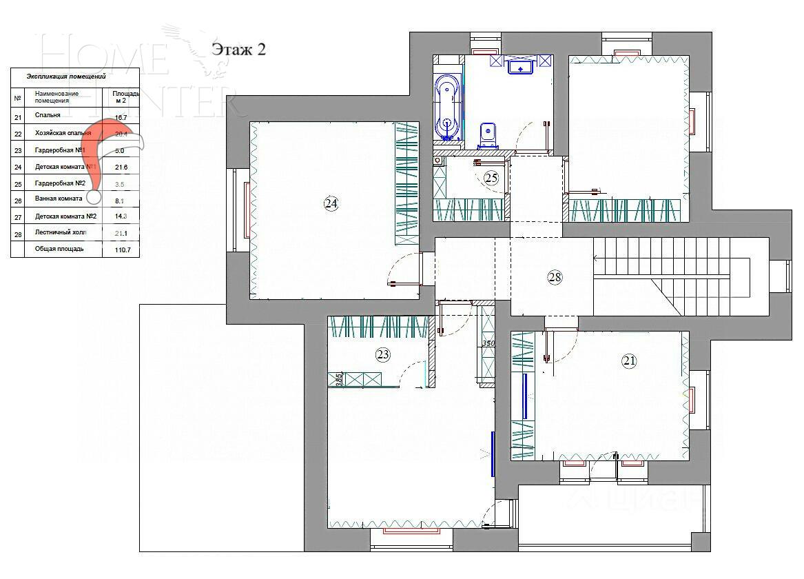 2-этажный коттедж 214 м² с отделкой