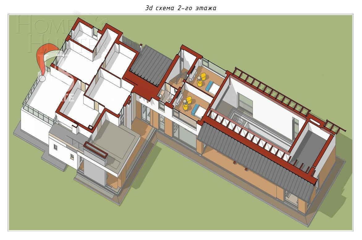 2-этажный коттедж 313 м² с отделкой