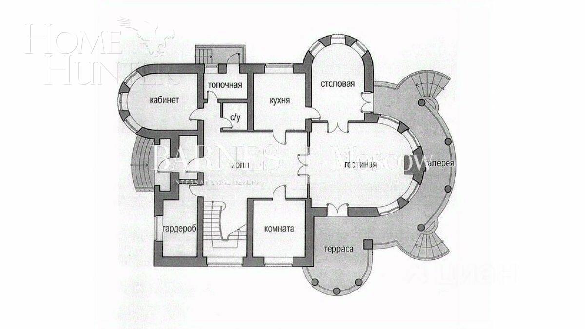 2-этажный коттедж 366 м² без отделки