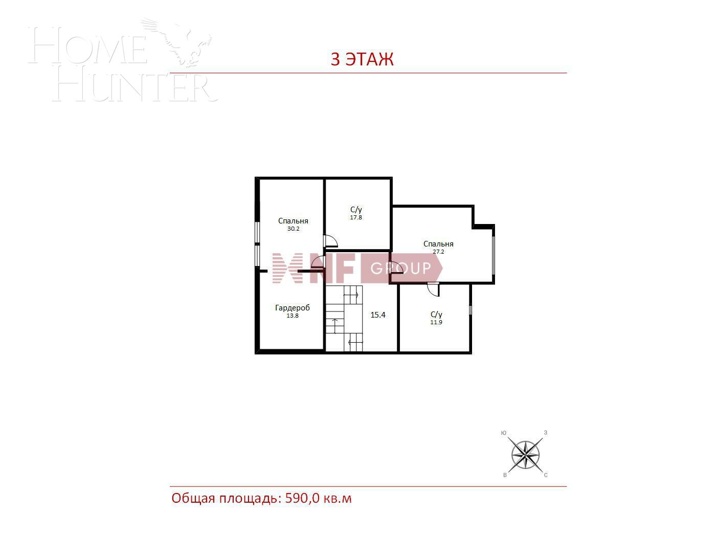 2-этажный коттедж 725 м² с отделкой