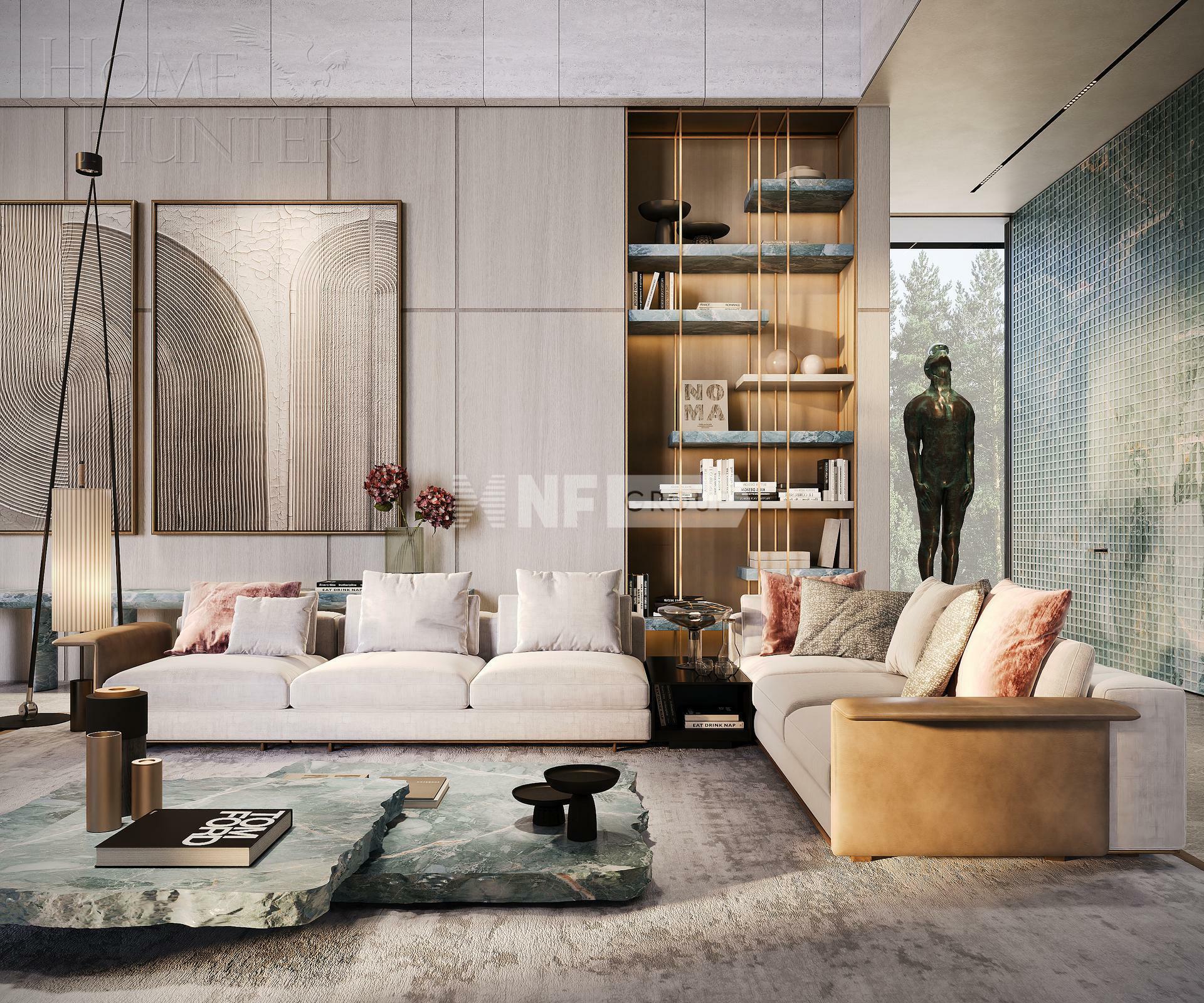 1-этажный коттедж 843 м² без отделки