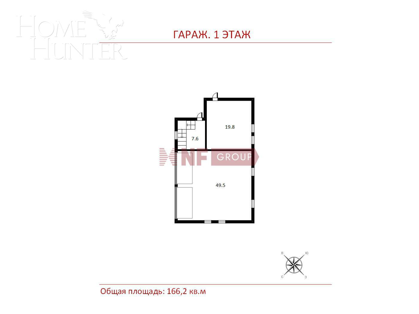 2-этажный коттедж 1 800 м² без отделки