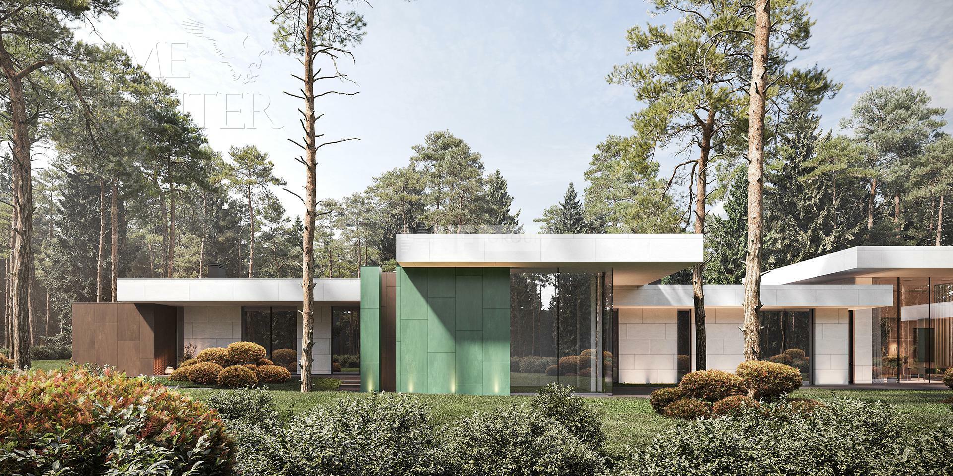 1-этажный коттедж 843 м² без отделки