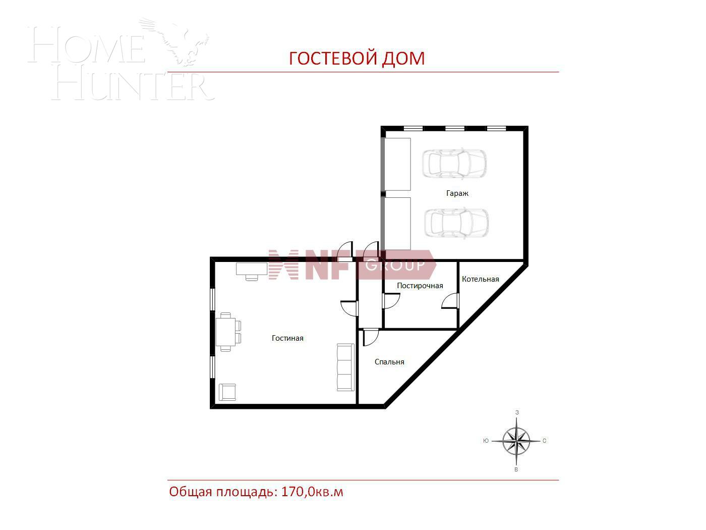 2-этажный коттедж 733 м² с отделкой