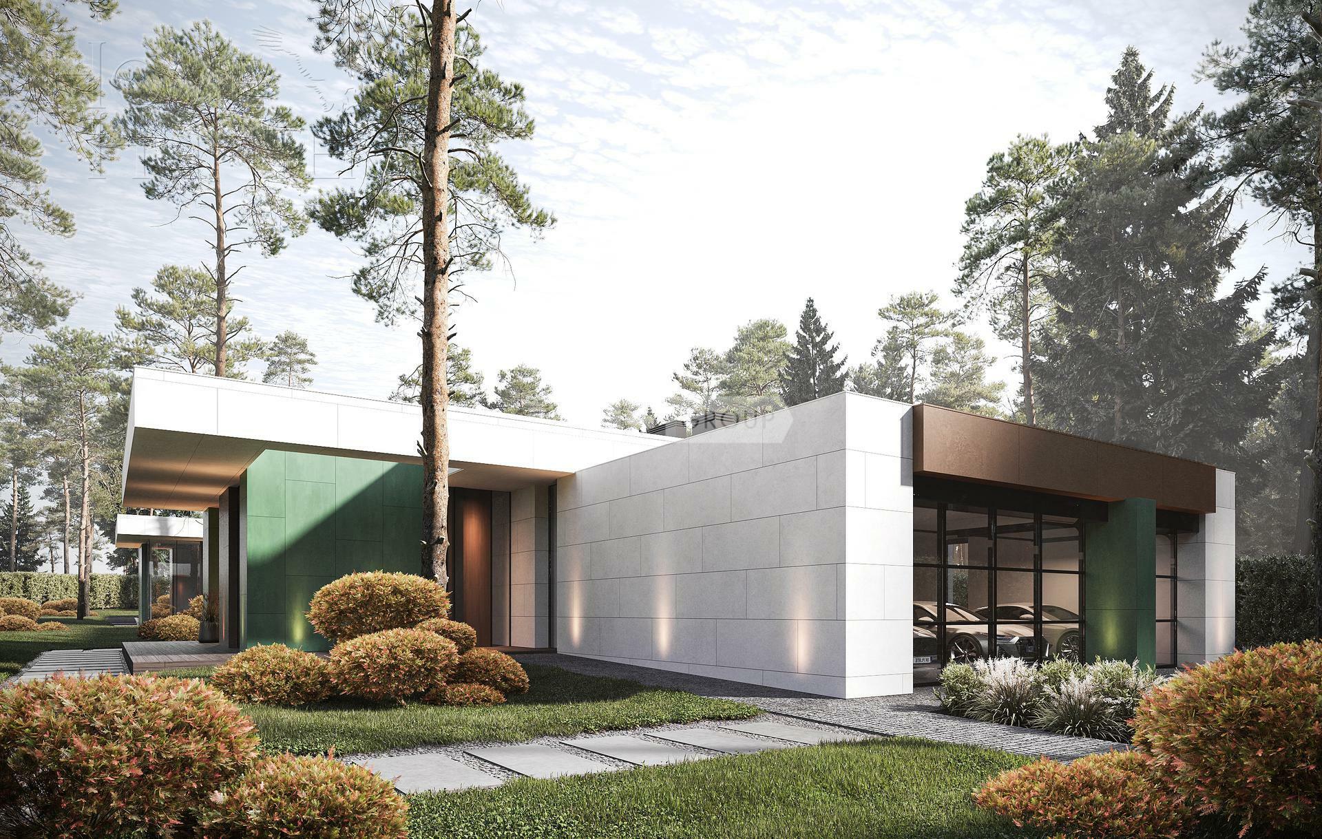 1-этажный коттедж 853 м² без отделки