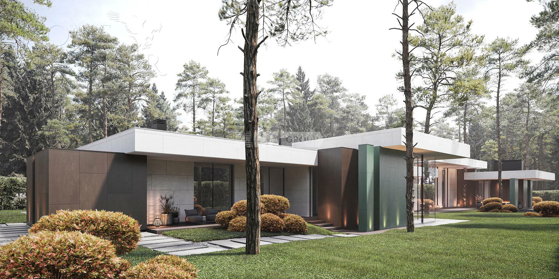 1-этажный коттедж 843 м² без отделки