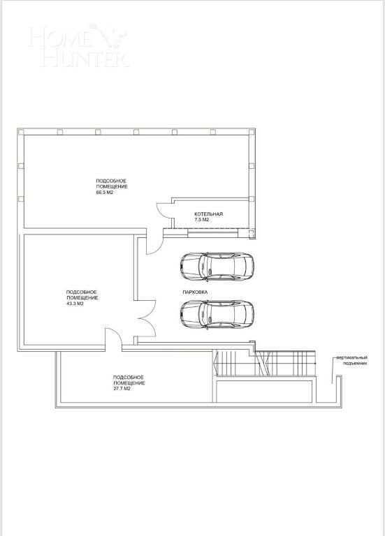2-этажный коттедж 580 м² без отделки