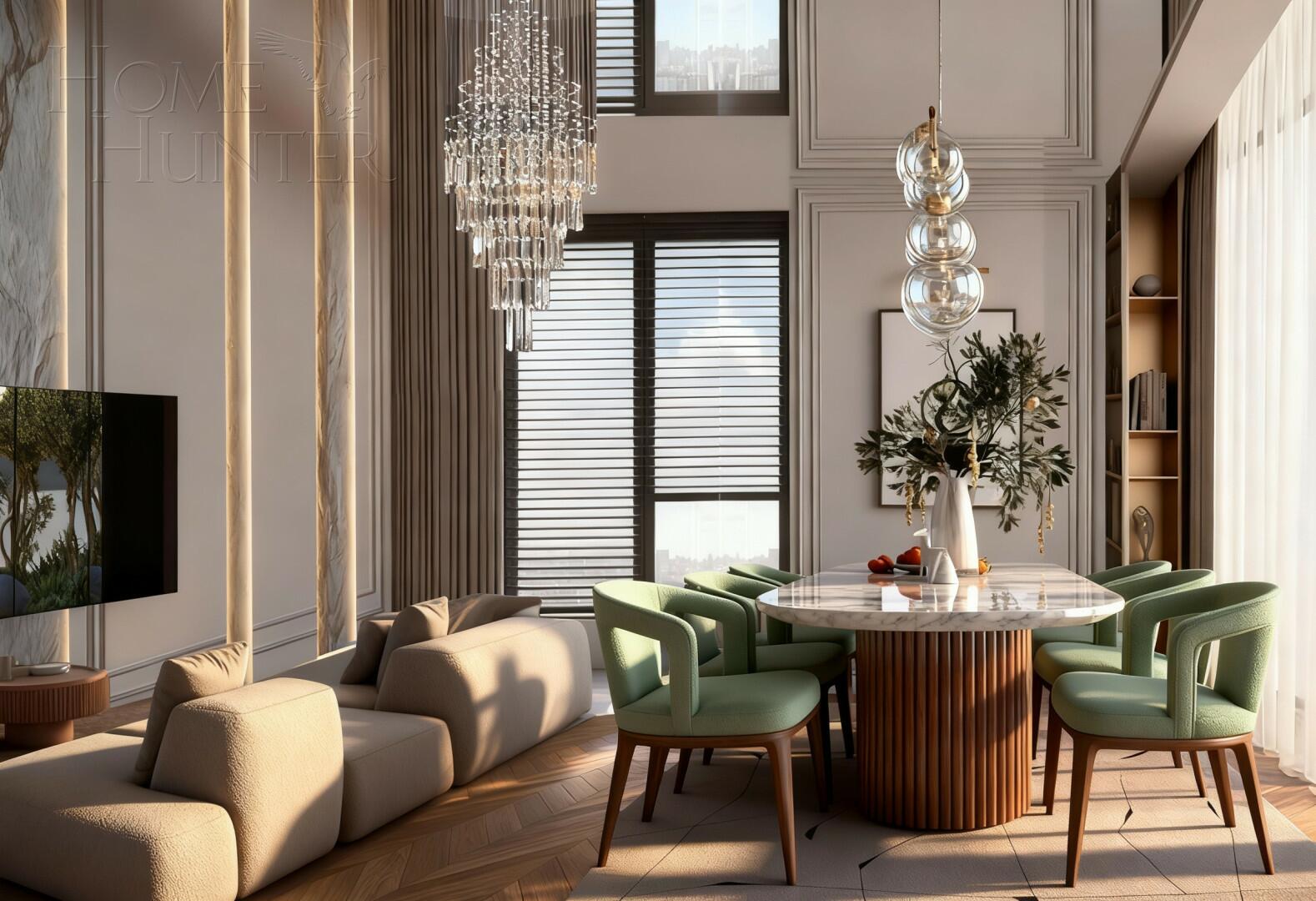 3-УРОВНЕВЫЙ ПЕНТХАУС БЕЗ ОТДЕЛКИ 208.5 М² НА 23 ЭТАЖЕ