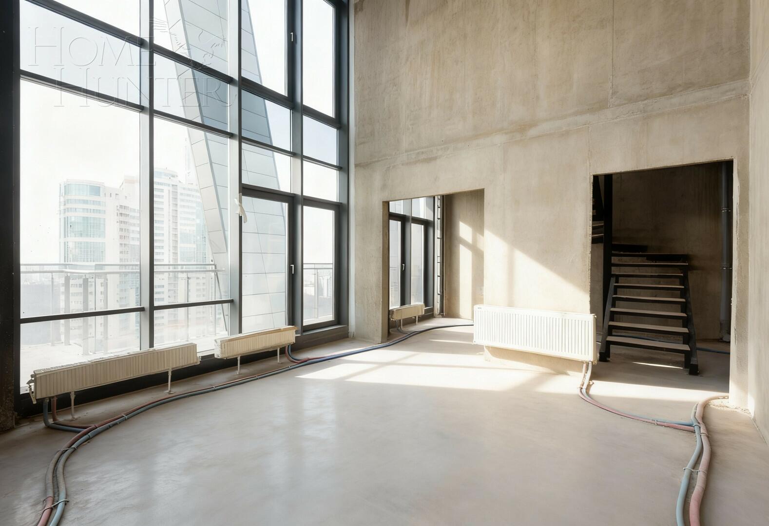 3-УРОВНЕВЫЙ ПЕНТХАУС БЕЗ ОТДЕЛКИ 208.5 М² НА 23 ЭТАЖЕ