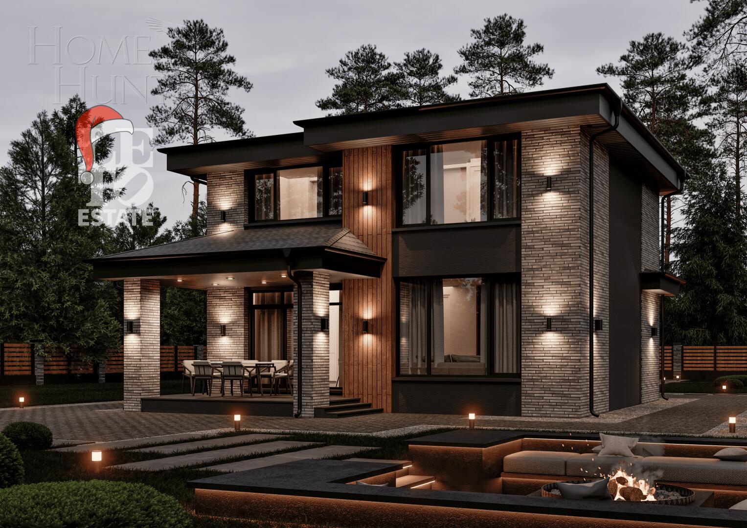 2-этажный коттедж 207 м² без отделки