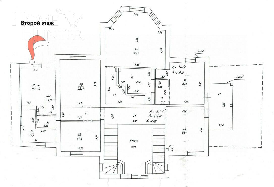 2-этажный коттедж 700 м² с отделкой