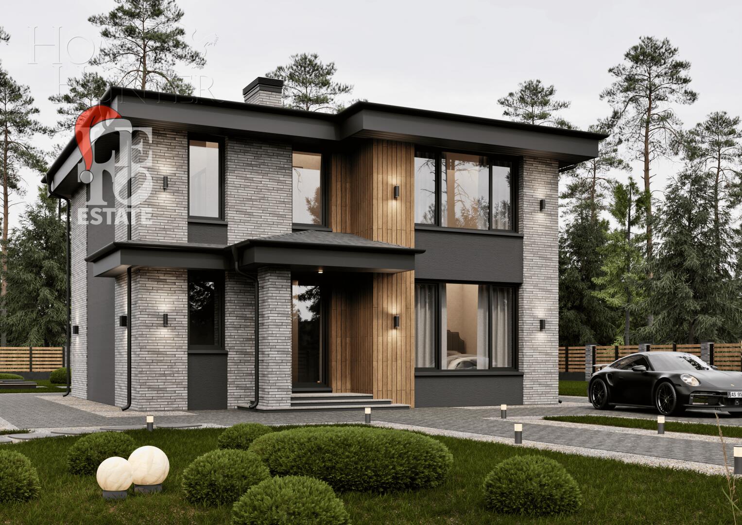 2-этажный коттедж 207 м² без отделки