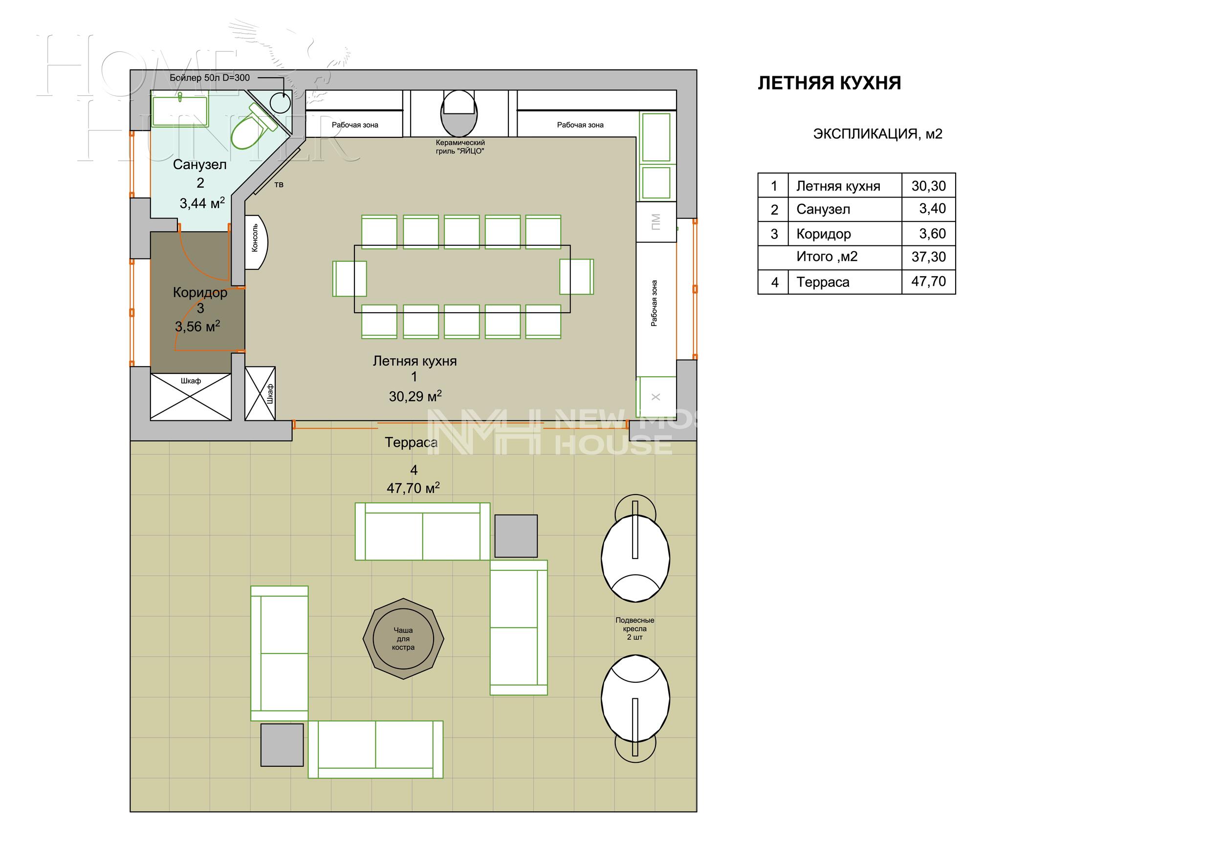 2-этажный коттедж 650 м² с отделкой