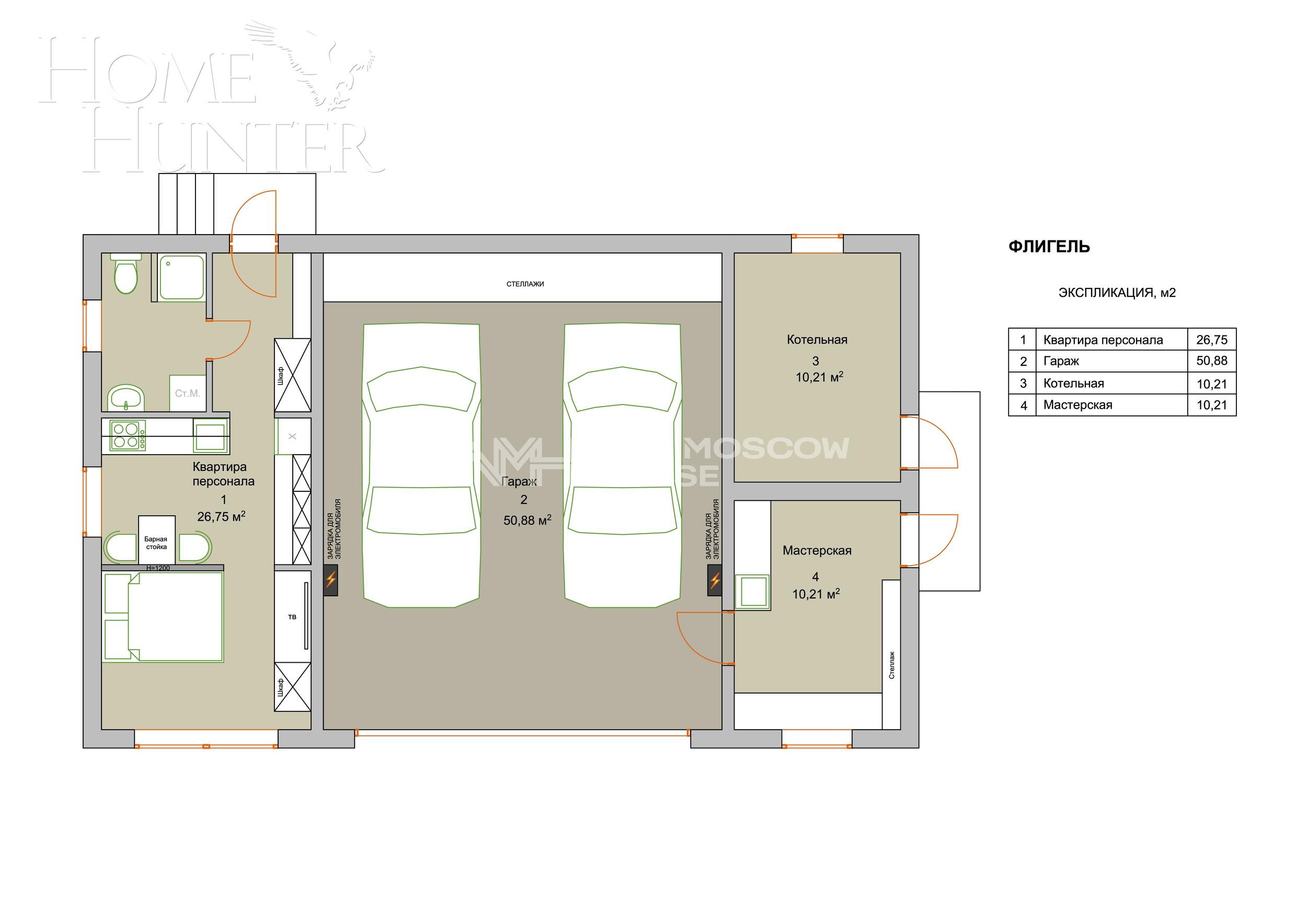 2-этажный коттедж 650 м² с отделкой