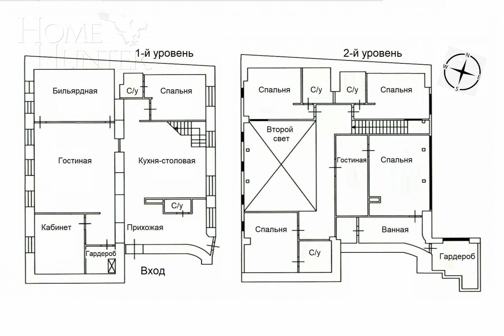2-УРОВНЕВАЯ КВАРТИРА С ОТДЕЛКОЙ 336 М² НА 4 ЭТАЖЕ