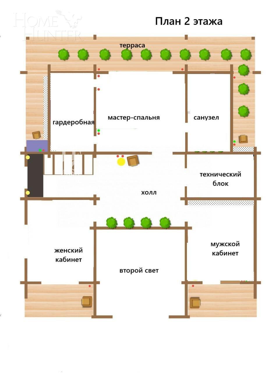 2-этажный коттедж 340 м² с отделкой