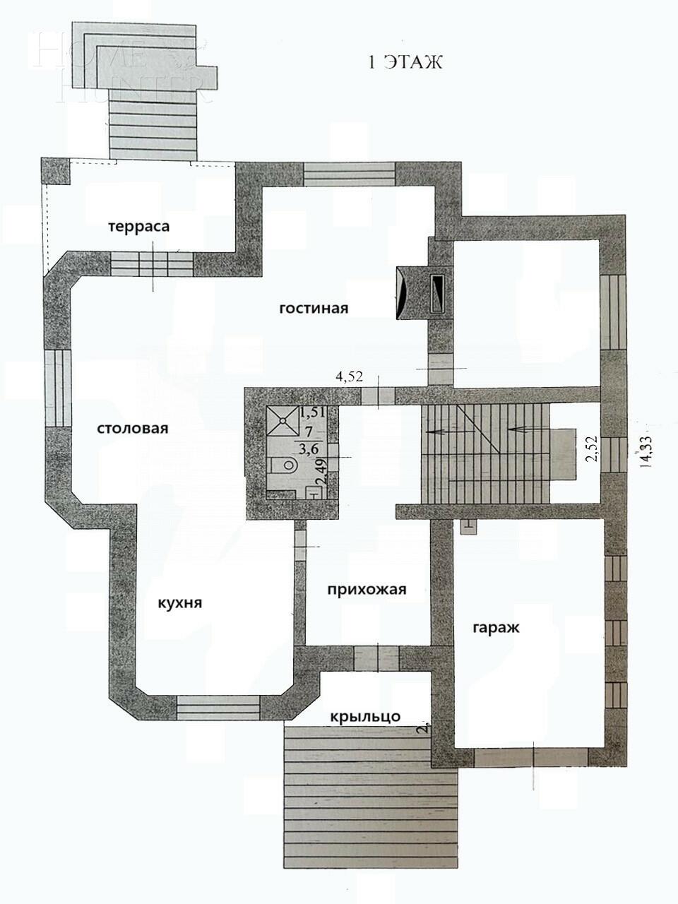 2-этажный коттедж 350 м² с отделкой