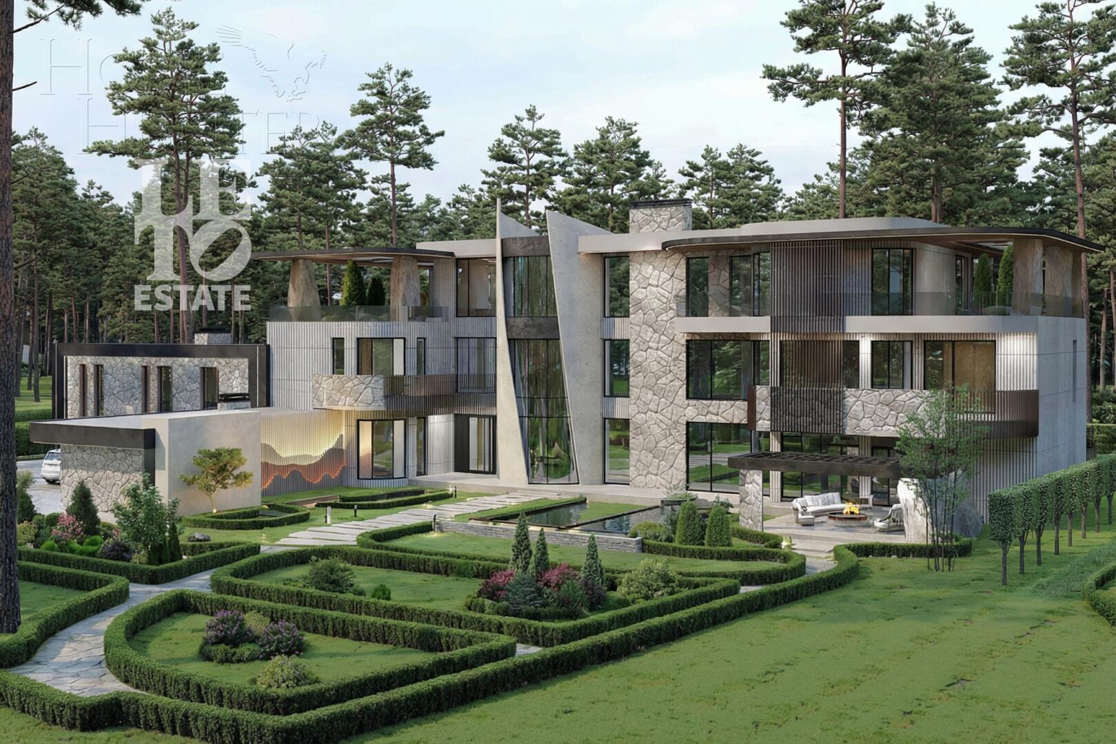 3-этажный коттедж 1 451 м² без отделки