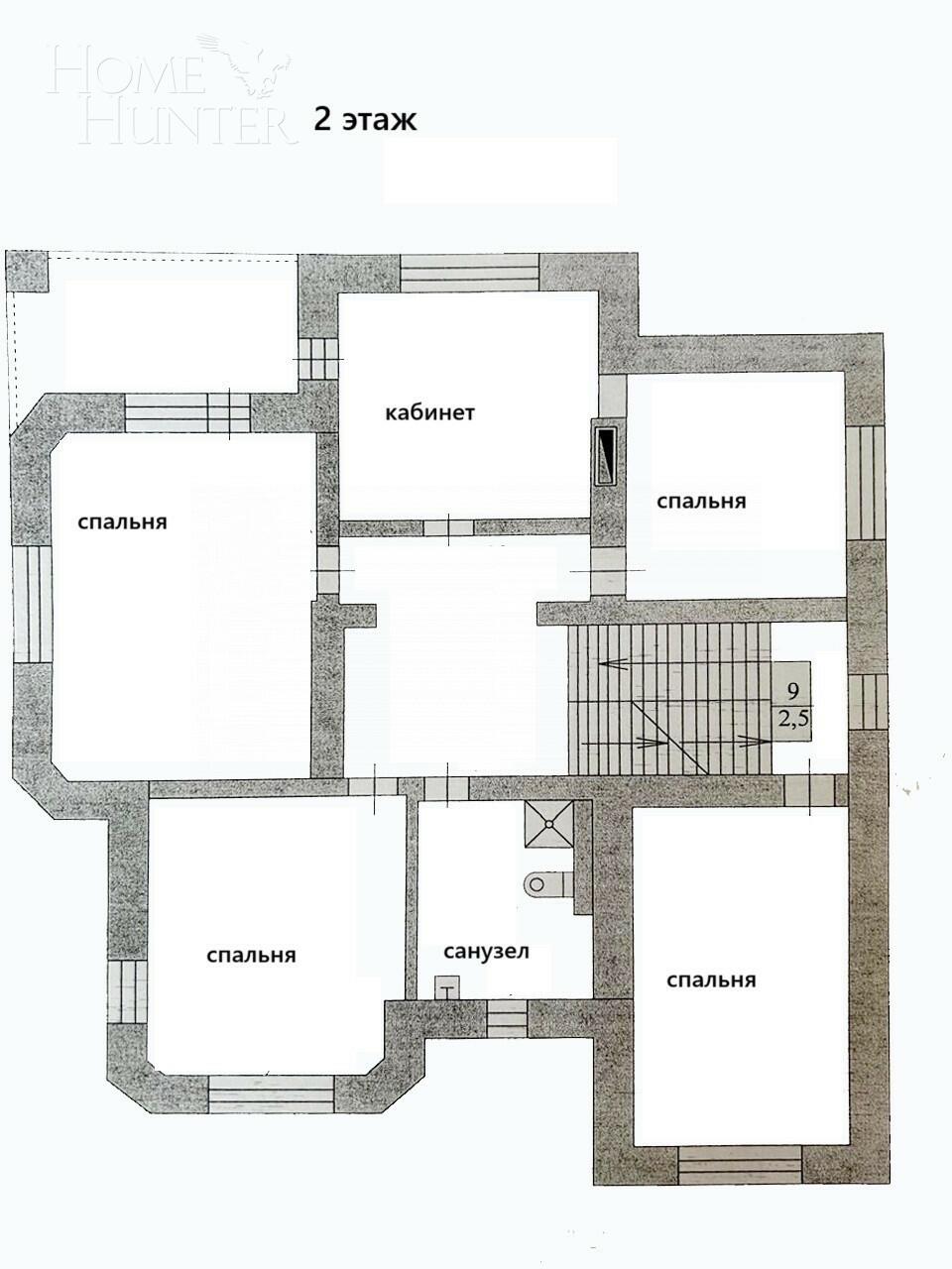 2-этажный коттедж 350 м² с отделкой