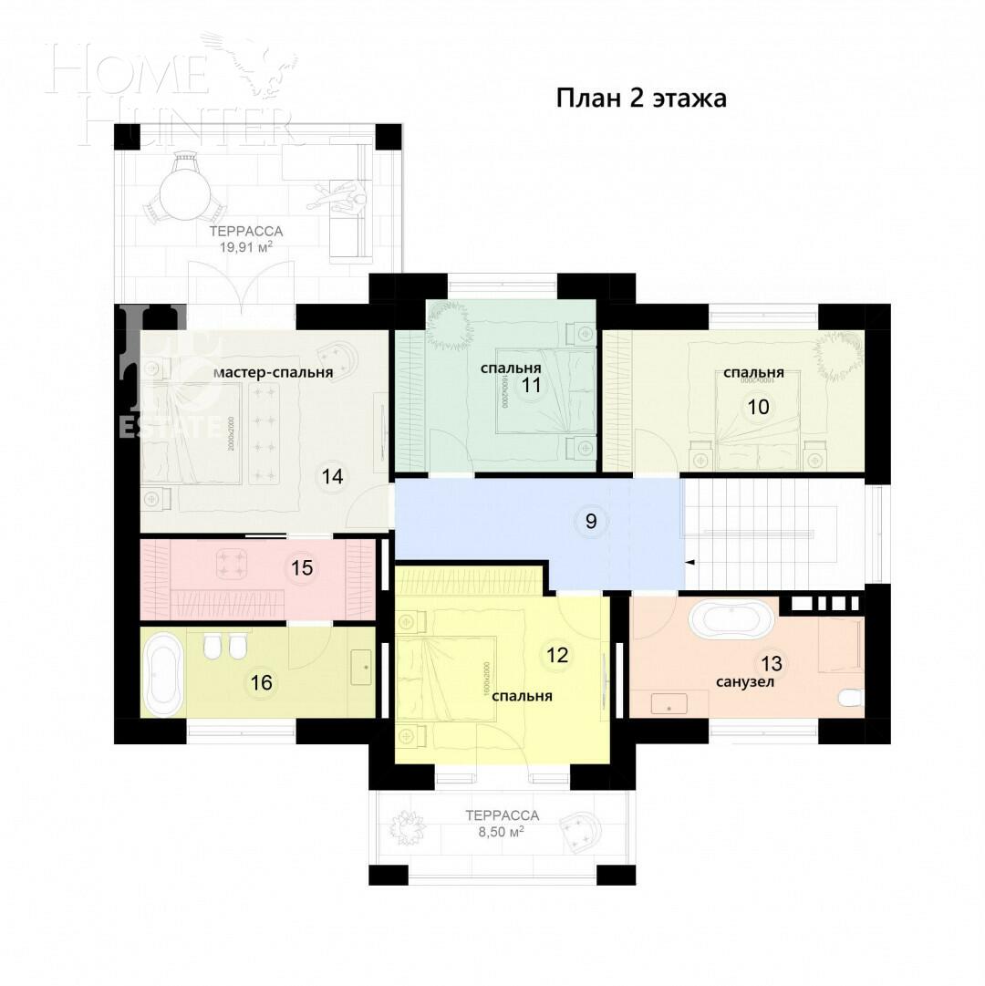 2-этажный коттедж 276.42 м² без отделки