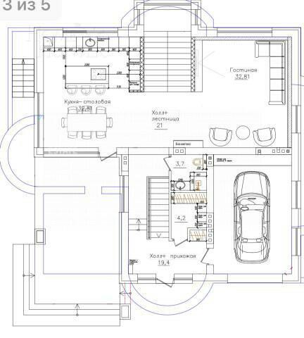 2-этажный коттедж 430 м² без отделки