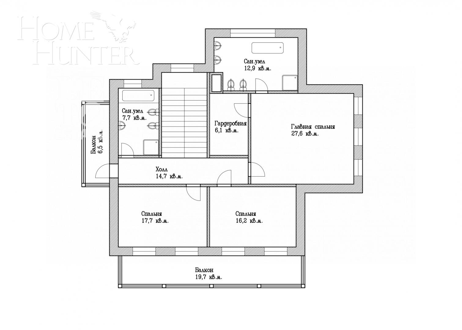 2-этажный коттедж 784 м² с отделкой