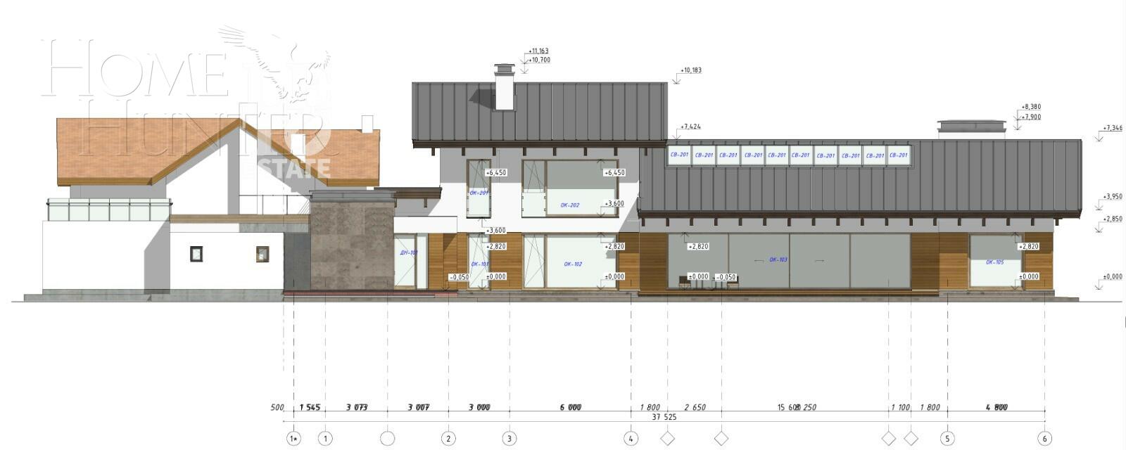 2-этажный коттедж 313 м² с отделкой