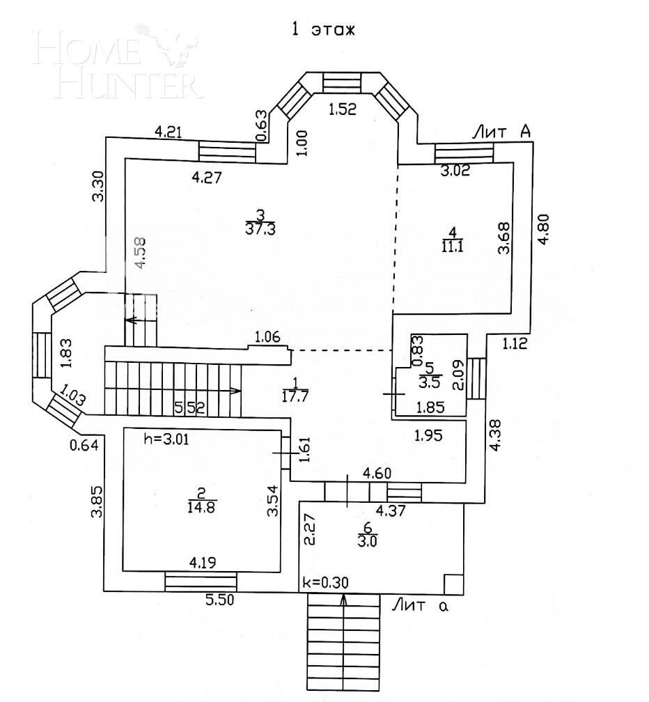 2-этажный коттедж 260 м² с отделкой