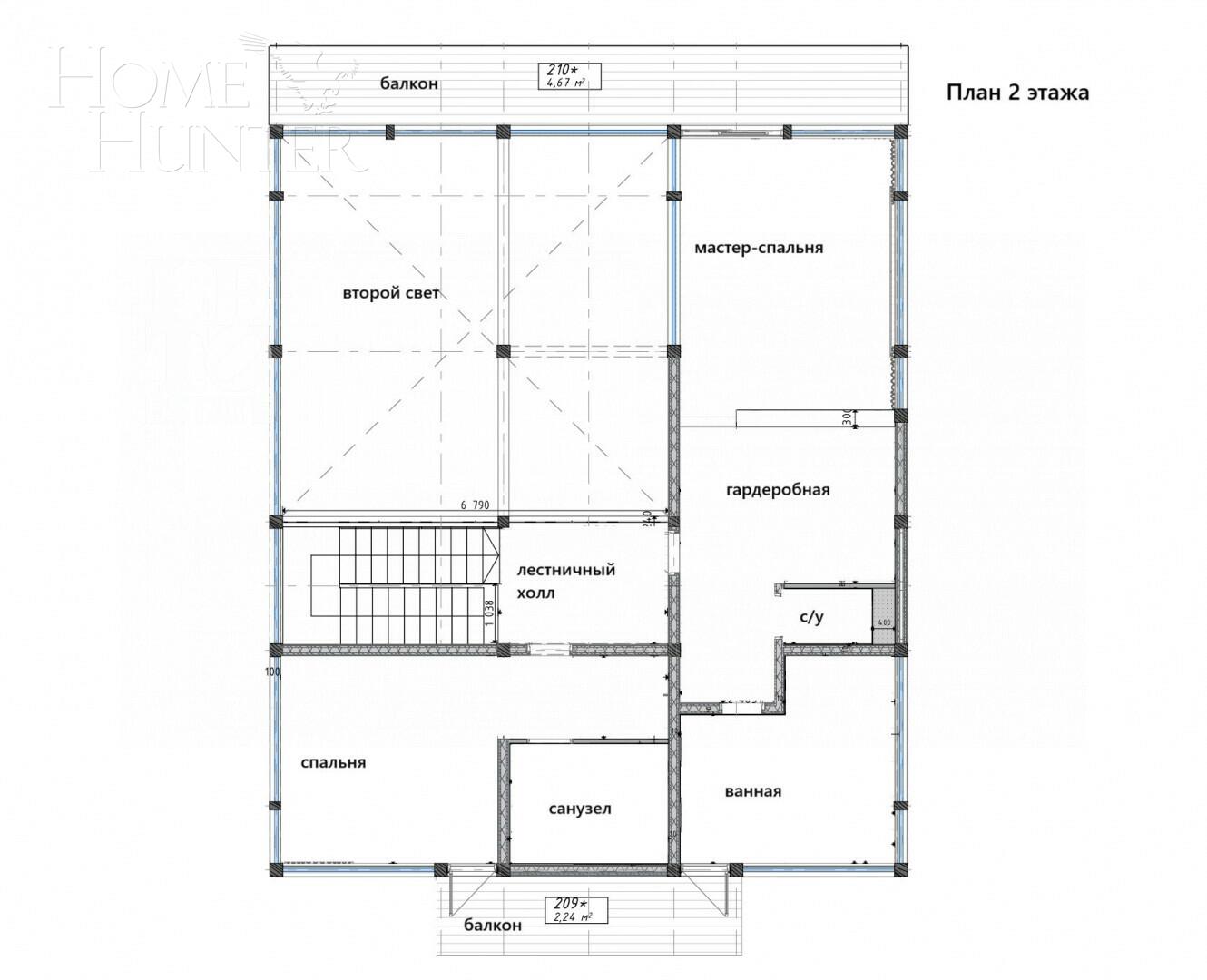 2-этажный коттедж 354 м² с отделкой