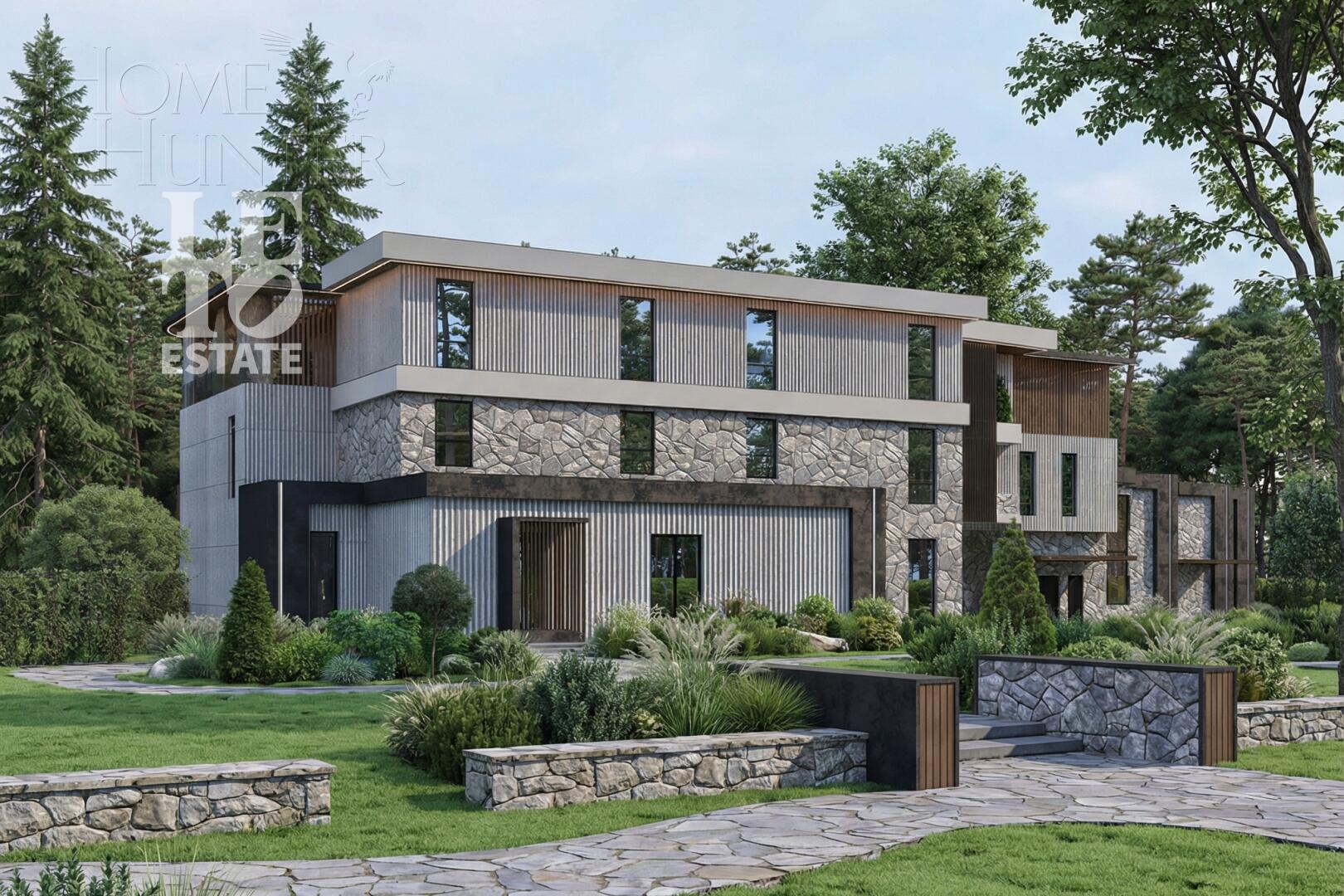 3-этажный коттедж 1 451 м² без отделки