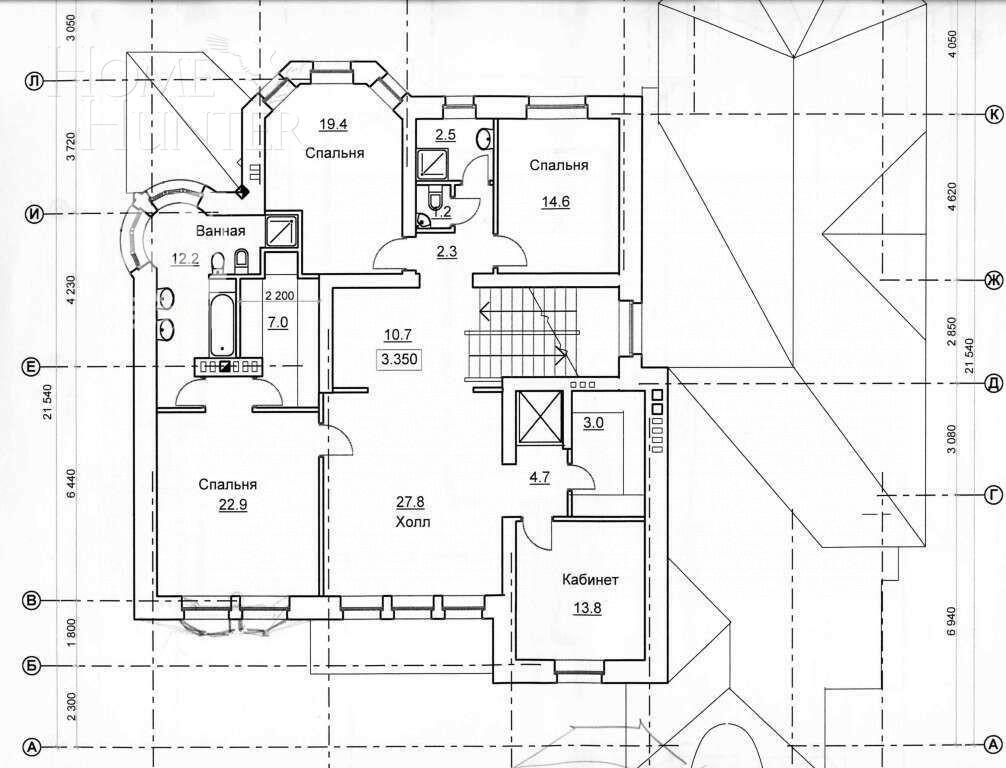 2-этажный коттедж 785 м² без отделки