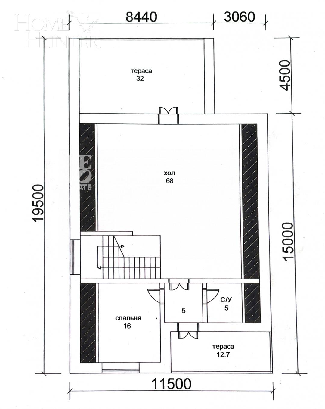 2-этажный коттедж 500 м² без отделки