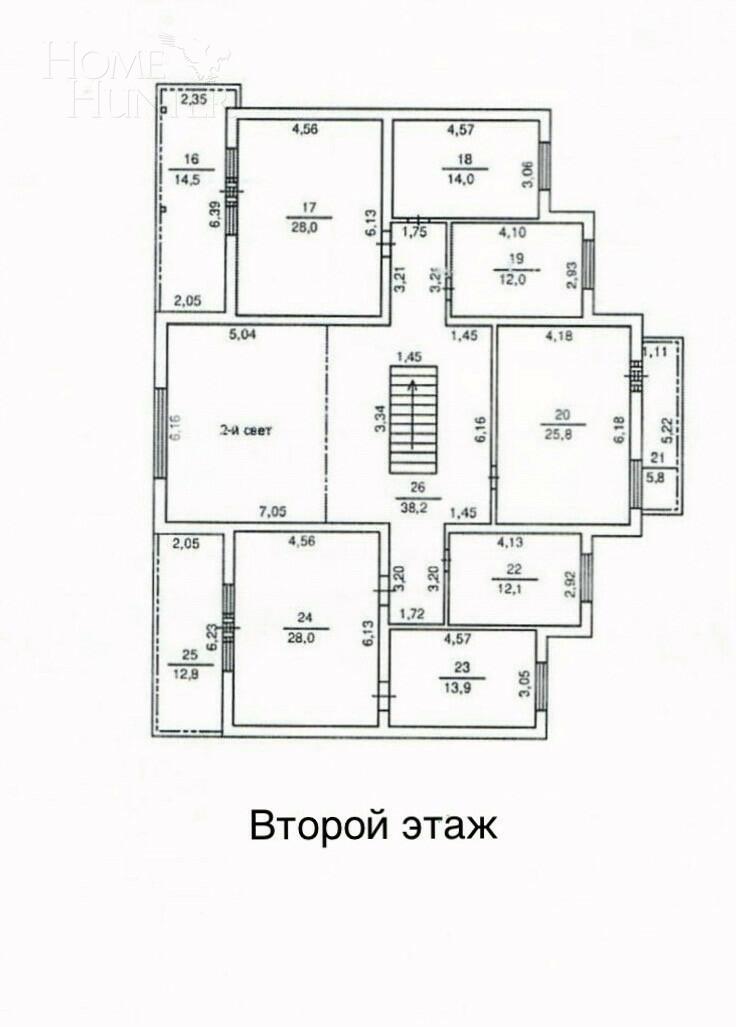 2-этажный коттедж 556.2 м² без отделки