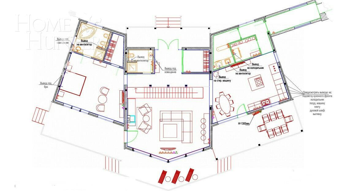 2-этажный коттедж 403 м² с отделкой
