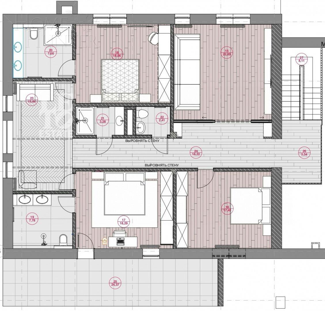 2-этажный коттедж 418.23 м² без отделки