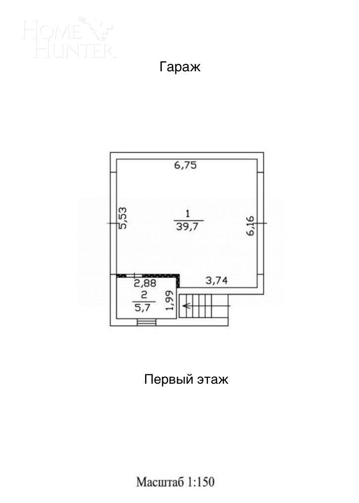 2-этажный коттедж 556.2 м² без отделки