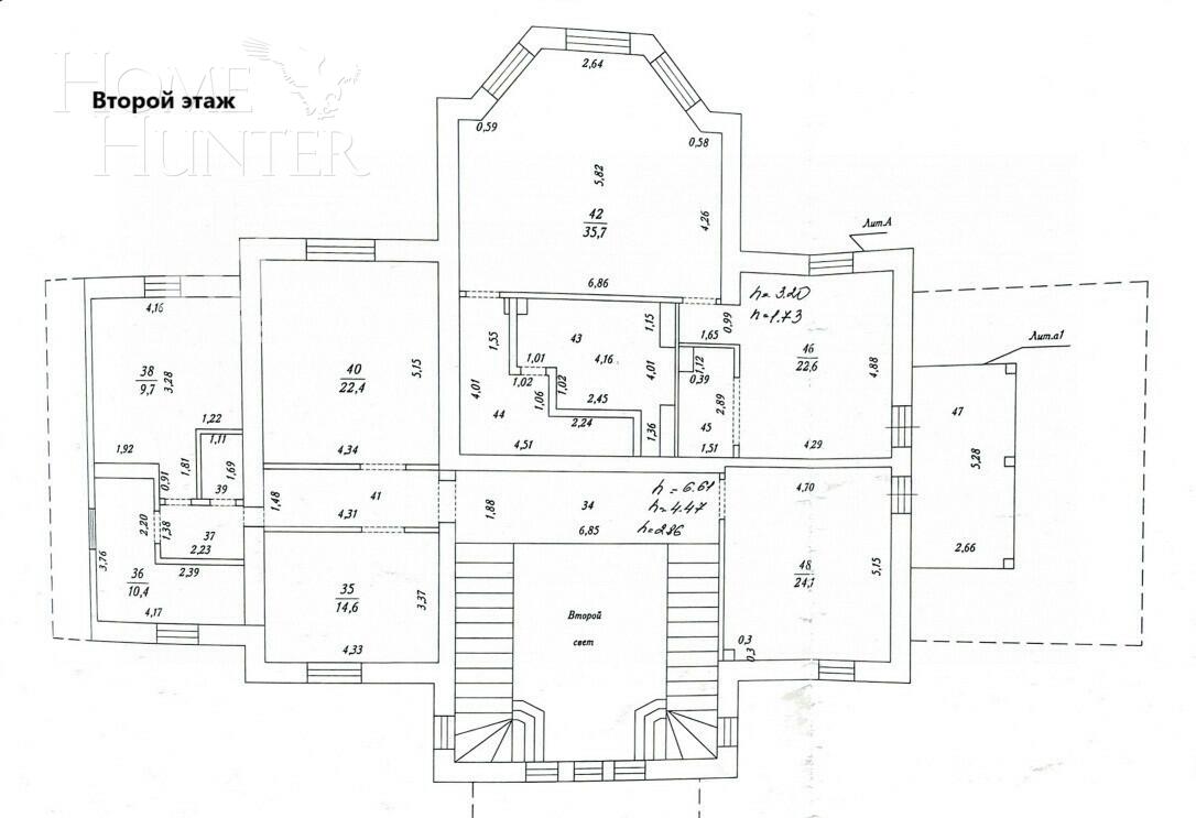 2-этажный коттедж 700 м² с отделкой