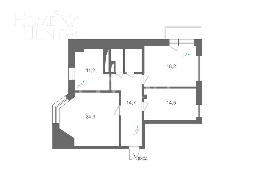 3-КОМН. КВАРТИРА С ОТДЕЛКОЙ 89 М² НА 5 ЭТАЖЕ