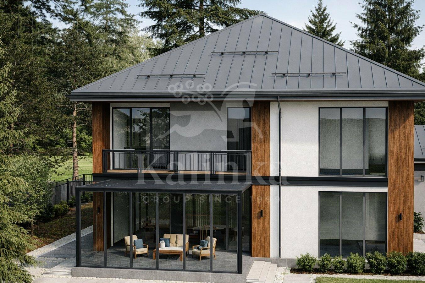 2-этажный коттедж 380 м² без отделки