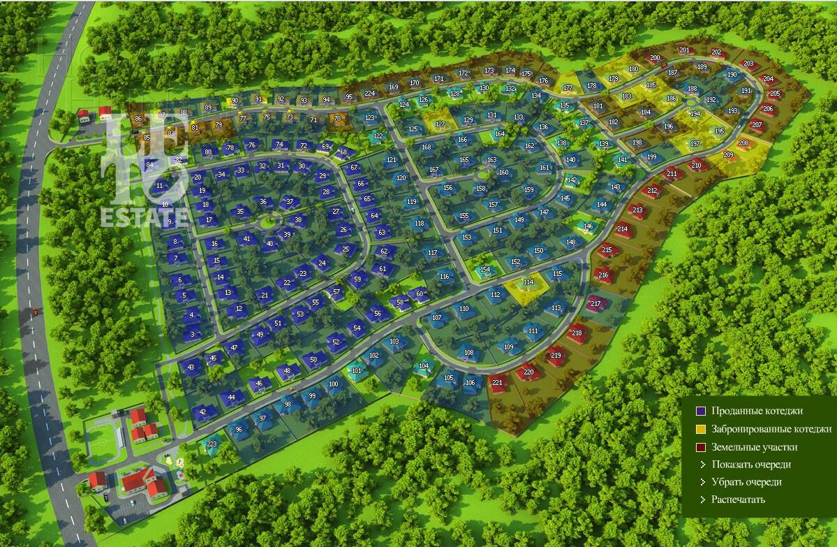 2-этажный таунхаус 209.2 м² с отделкой